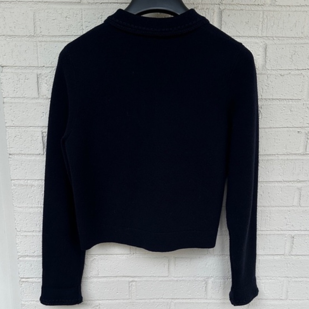 š«š¦Sezane BETTY CARDIGAN in NAVY CROCHET Women's sweater Jacket - Picture 8 of 16